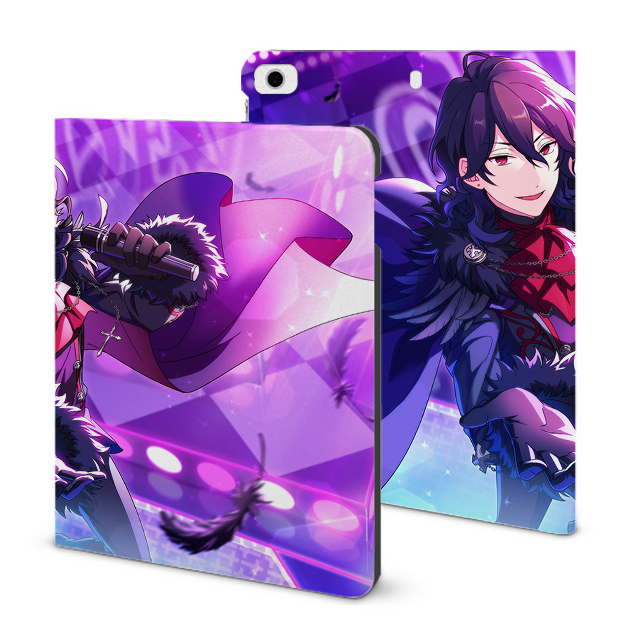 （画像用） あんさんぶるスターズ! Ensemble Stars IPad ケース ブック型 PUレザー TPU 耐衝撃 軽量 薄型 ペン収納なし 全面保護 IPad 各モデル対応